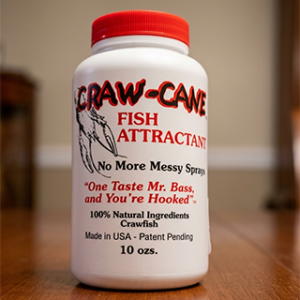 CrawCane Fish Attractant - Original crawfish flavored White Powder for Bass Fishing with Freeze-Dried Crawfish for Enhanced Bites